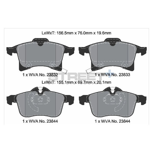 Pagid T8179SP2001 Street+ Front Brake Pads for OPEL Astra G, H / OPEL Corsa C, D