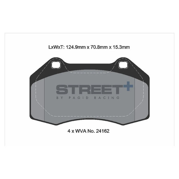 Pagid T8186SP2001 Street+ Front Brake Pads for RENAULT Megane II Sport / Clio III Sport