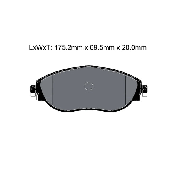 Pagid T8192SP2001 Street+ Front Brake Pads for VW GOLF R / GTI / GTI Clubsport S (Mk7) / GOLF GTI (Mk8)