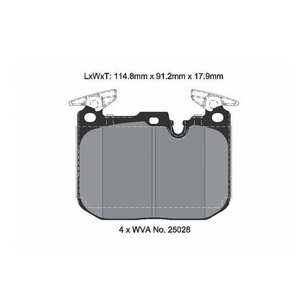 Pagid T8194SP2001 Street+ Front Brake Pads for BMW M2 (F87) / M3 (F80) / M4 (F82/F83)