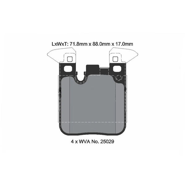 Pagid T8195SP2001 Street+ Rear Brake Pads for BMW M2 (F87) / M3 (F80) / M4 (82 / F83)