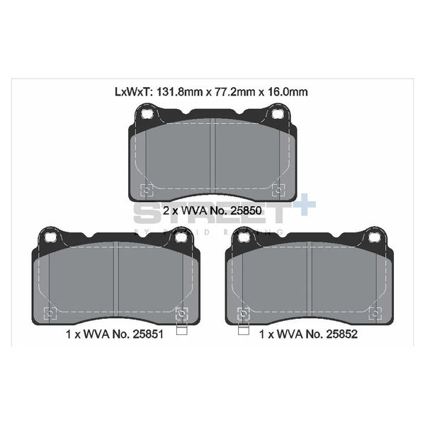 Pagid T8200SP2001 Street+ Front Brake Pads for HONDA Civic Type-R (FL5) 2022
