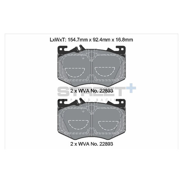 Pagid T8211SP2001 Street+ Front Brake Pads