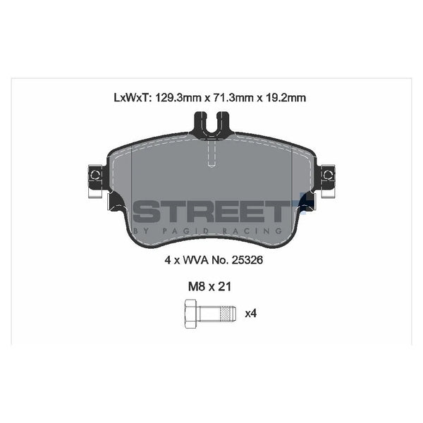 Pagid T8216SP2001 Street+ Front Brake Pads