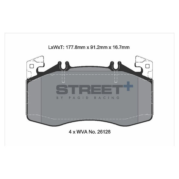 Pagid T8217SP2001 Street+ Front Brake Pads for MERCEDES-BENZ A-CLASS (W177) / CLA (C118) / GLA (H247)
