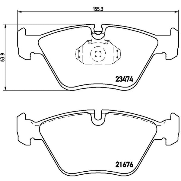 Pagid T8222SP2001 Street+ Front Brake Pads for BMW M3 (E36 / E46) / Z4M (E85 / E86)