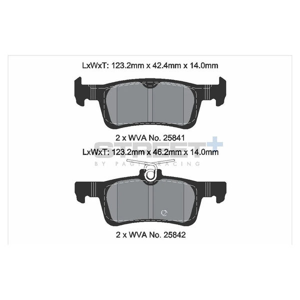 Pagid T8235SP2001 Street+ Rear Brake Pads for FORD Fiesta VII 2017-2020