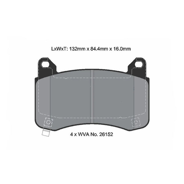 Pagid T8280SP2001 Street+ Front Brake Pads for TESLA Model 3 (5YJ3) / Model Y (5YJY)