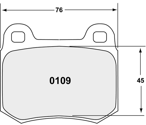 PFC 0109 Rear Brake Pads for SUBARU STI / MITSUBISHI EVO 5-9 / NISSAN 350Z