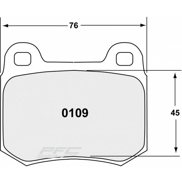 PFC 0109 Rear Brake Pads for SUBARU STI / MITSUBISHI EVO 5-9 / NISSAN 350Z