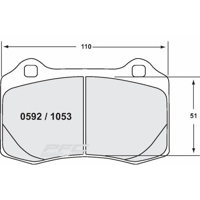 PFC 0592 Brake Pads for NISSAN Z GT4 / TESLA S 85, 70