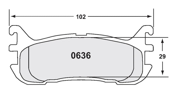 PFC 0636 Rear Brake Pads for MAZDA MX-5 (NA / NB)