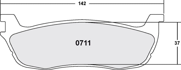 PFC 0711 Rear Brake Pads for FORD F150 1997-2003