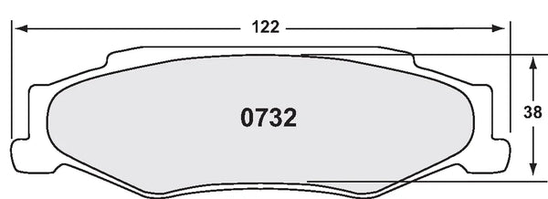 PFC 0732 Rear Brake Pads for CHEVROLET Corvette C6 (Excluding Z06 / ZR1)