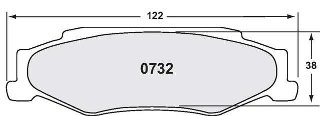 PFC 0732 Rear Brake Pads for CHEVROLET Corvette C6 (Excluding Z06 / ZR1)