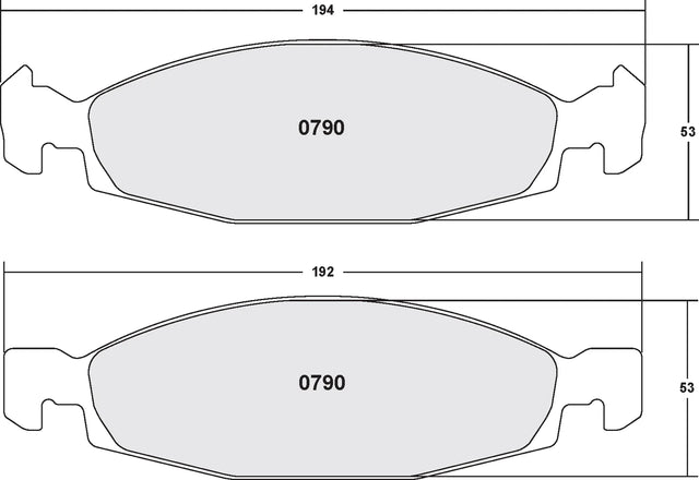 PFC 0790 Front Brake Pads for JEEP Grand Cherokee 1999-2002 w/ATE Caliper