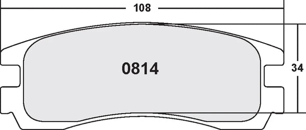 PFC 0814 Rear Brake Pads for CHEVROLET Impala 2000 - 2010