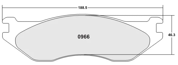 PFC 0966 Front Brake Pads for DODGE Durango 2003-2006 / DODGE RAM 1500 2003-2005