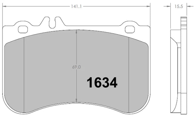 PFC 1634 Front Brake Pads for MERCEDES-Benz A45S W176 / CLA45 C117 / X117/SLC R172