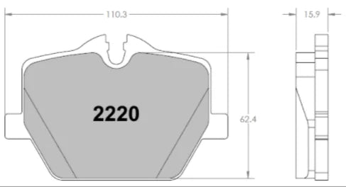 PFC 2220 Rear Brake Pads for TOYOTA Supra MK 5 (A90)