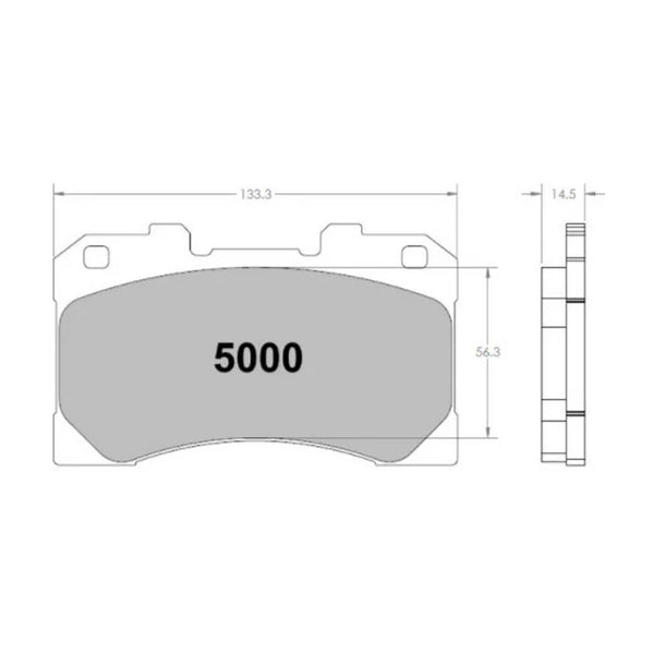 PFC 5000 Front Brake Pads for TOYOTA GR Yaris (GXPA16) / GR Corolla (E210)