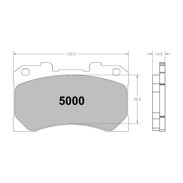 PFC 5000 Front Brake Pads for TOYOTA GR Yaris (GXPA16) / GR Corolla (E210)