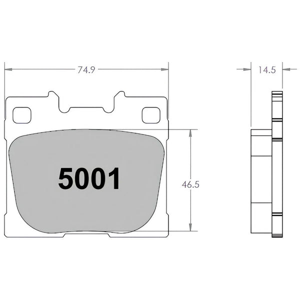 PFC 5001 Rear Brake Pads for TOYOTA GR Yaris (GXPA16) / GR Corolla (GZEA14)