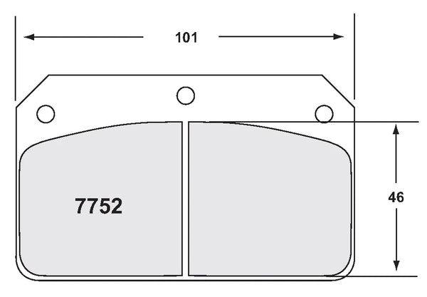 PFC 7752 Rear Brake Pads for Wilwood 4-Piston Caliper