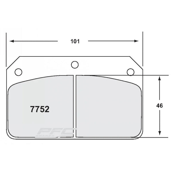 PFC 7752 Rear Brake Pads for Wilwood 4-Piston Caliper