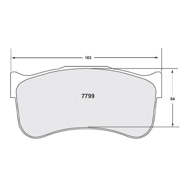 PFC 7799 Front Brake Pads for Brembo 6-Piston Caliper