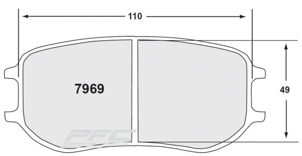 PFC 7969 Rear Brake Pads for Caliper PFC ZR95