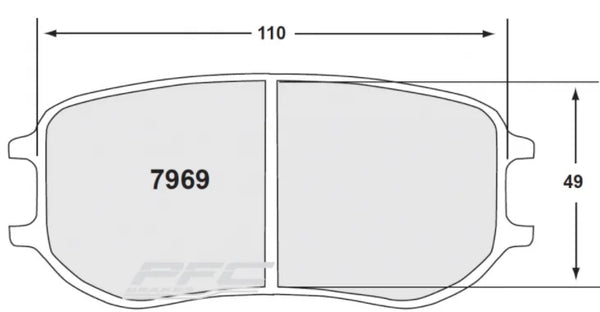 PFC 7969 Rear Brake Pads for Caliper PFC ZR95