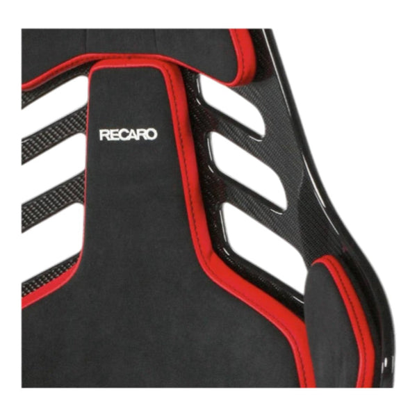 RECARO Podium CF SAB Racing Seat (ABE / FIA 8855-1999) – Left / M / Black Alcantara / Red Leather