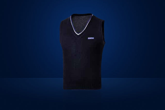 Sparco Knitted Cotton Vest – Navy