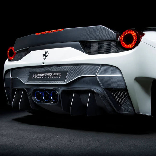 Vorsteiner Rear Bumper with Rear Diffuser Incl. Exhaust Tips VX AERO (Gloss Carbon) for Ferrari 458 Italia 2009-2015