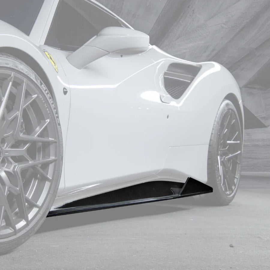 Vorsteiner Side Skirts Diavolo (Gloss Carbon) for Ferrari 488